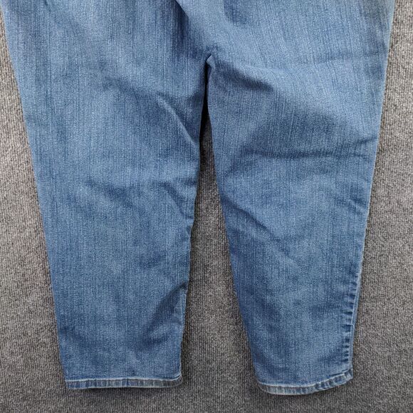 JMS Classic Stretch Denim Jeans Womens Plus Size 20W Blue 5-Pocket Stone Wash - Picture 6 of 13